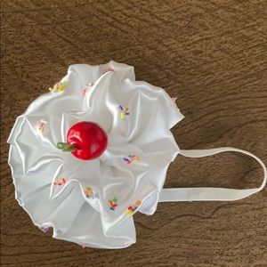Whip cream with cherry on top baby headband